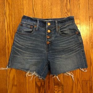 Madewell Button-Front Jean Shorts